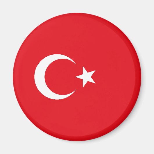 Aimant Drapeau turc (Turquie) (Devant)