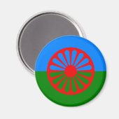 Aimant Drapeau tzigane romani officiel (Recto/Verso)