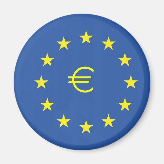 Aimant Drapeau UE.avec symbole EURO (Devant)