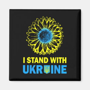 Aimant Drapeau Ukraine Je suis avec Ukraine Tournesol Ukr