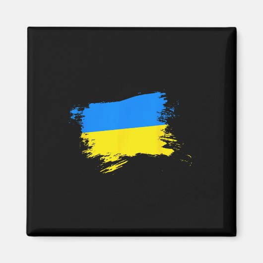 Aimant Drapeau ukrainien de soutien Fierté ukrainienne Cœ (Devant)