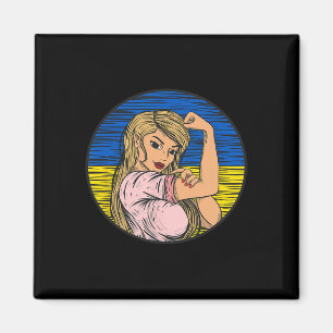 Aimant Drapeau ukrainien patriotique Ukraine Fille ukrain
