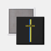 Aimant Drapeau ukrainien vertical avec le texte « ukraine (Recto/Verso)