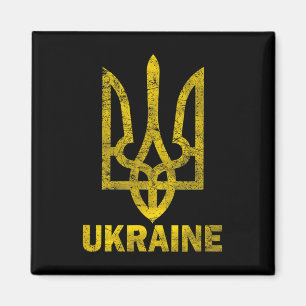 Aimant Drapeau ukrainien vintage drapeau Ukraine 1