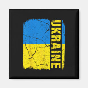 Aimant Drapeau ukrainien vintage fierté ukrainienne racin
