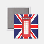 Aimant drapeau Union Jack de la boîte de téléphone britan (Recto/Verso)