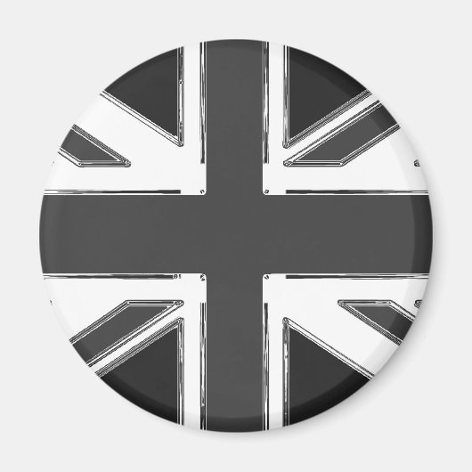 Aimant Drapeau Union Jack du Royaume-Uni - Chrome (Devant)