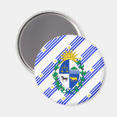 Aimant Drapeau uruguayen à rayures (Recto/Verso)