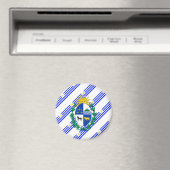 Aimant Drapeau uruguayen à rayures (In Situ (Lave-vaisselle))