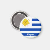 Aimant Drapeau uruguayen & Uruguay - Amateurs de voyages/ (Recto/Verso)