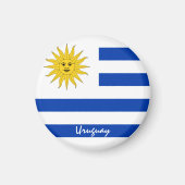 Aimant Drapeau uruguayen & Uruguay - Amateurs de voyages/ (Devant)