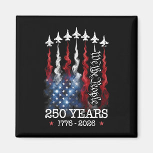 Aimant Drapeau USA avions de combat Vintage 250 ans 1776-