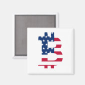 Aimant Drapeau Usa Bitcoin-Bitcoin-Cryptomonnaie-Blockcha (Recto/Verso)