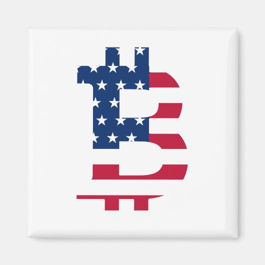 Aimant Drapeau Usa Bitcoin-Bitcoin-Cryptomonnaie-Blockcha (Devant)