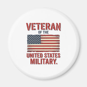 Aimant Drapeau USA de vétéran vintage dessin vectoriel mi