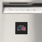 Aimant Drapeau Usa D'un Vétéran Américain (In Situ (Lave-vaisselle))