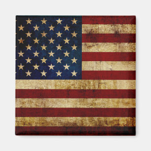 Aimant Drapeau USA / Grunge