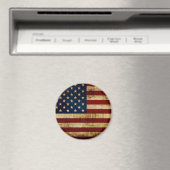 Aimant Drapeau USA / Grunged (In Situ (Lave-vaisselle))