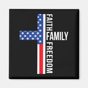 Aimant Drapeau Usa Vintage Foi Famille Dom Patriotique Ch