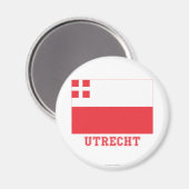 Aimant Drapeau Utrecht avec nom (Recto/Verso)