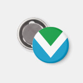 Aimant Drapeau vegan international (Recto/Verso)