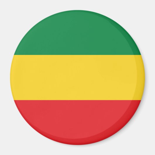 Aimant Drapeau vert, or (jaune) et rouge (Devant)