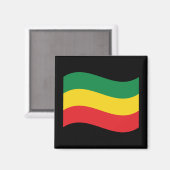 Aimant Drapeau vert, or (jaune) et rouge (Recto/Verso)