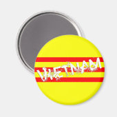 Aimant Drapeau vietnamien (avec nom) (aimant rond) (Recto/Verso)