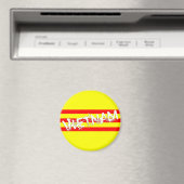Aimant Drapeau vietnamien (avec nom) (aimant rond) (In Situ (Lave-vaisselle))