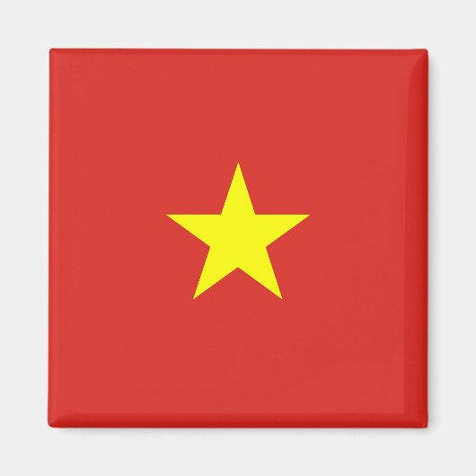 Aimant Drapeau vietnamien (Vietnam) (Devant)