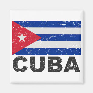 Aimant Drapeau Vintage de Cuba