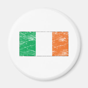 Aimant Drapeau vintage de l'Irlande