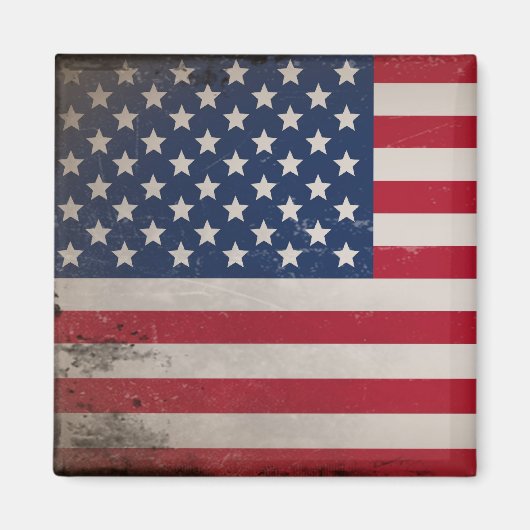 Aimant Drapeau vintage des États-Unis (Devant)