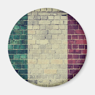 Aimant Drapeau vintage d'Italie