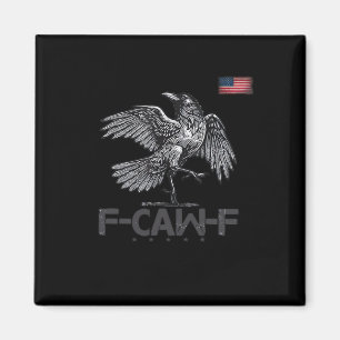 Aimant Drapeau vintage humoristique F-Caw-F Vache Oiseau