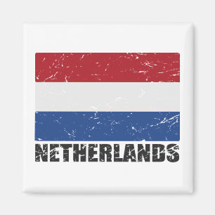 Aimant Drapeau vintage néerlandais
