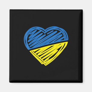 Aimant Drapeau vintage ukrainien de l'Ukraine Fierté Drap