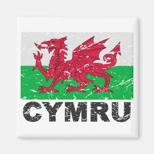Aimant Drapeau Vintage Wales CYMRU