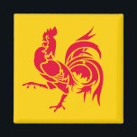 Aimant Drapeau Wallonie Belgique région province français<br><div class="desc">Drapeau Wallonie Belgique région province française symbole coq</div>
