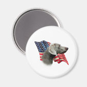 Aimant Drapeau Weimaraner (Recto/Verso)