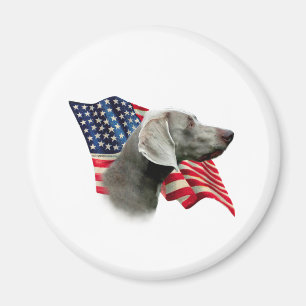 Aimant Drapeau Weimaraner