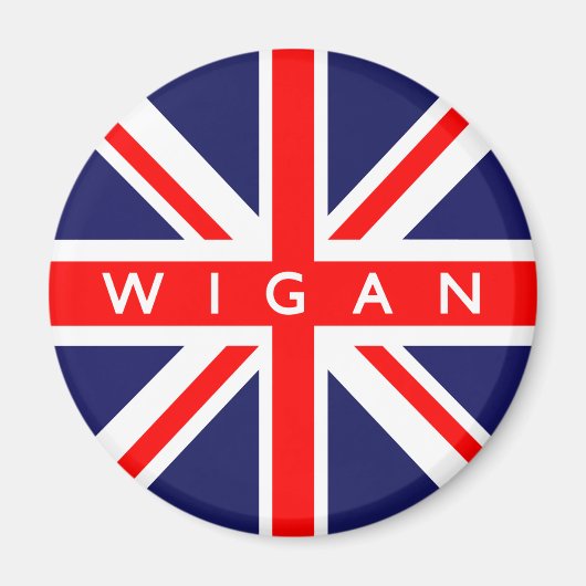 Aimant Drapeau Wigan (Devant)
