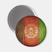Aimant Drapeau Wood Afghanistan (Recto/Verso)