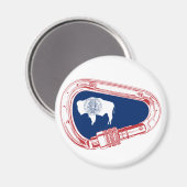 Aimant Drapeau Wyoming Escalade Carabiner (Recto/Verso)
