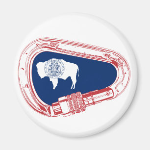 Aimant Drapeau Wyoming Escalade Carabiner