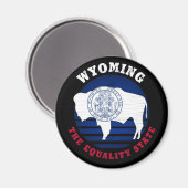 AIMANT DRAPEAU WYOMOMING EQUALITY STATE (Recto/Verso)