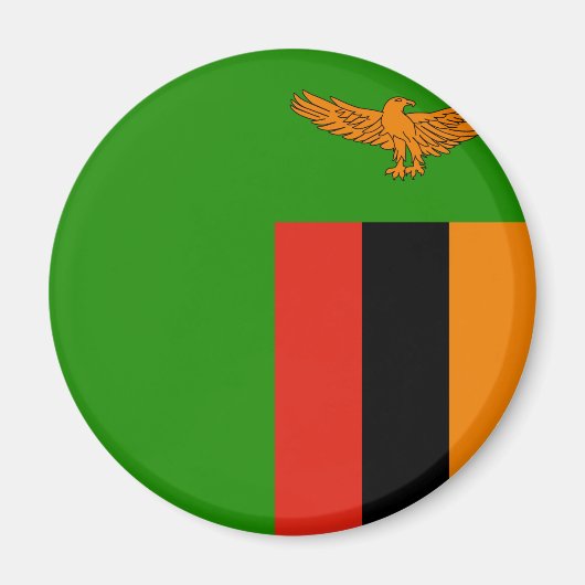 Aimant Drapeau Zambie (Devant)