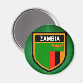 Aimant Drapeau Zambie (Recto/Verso)