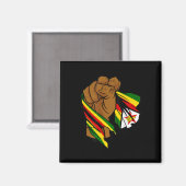Aimant Drapeau zimbabwéen de la Fierté (Recto/Verso)