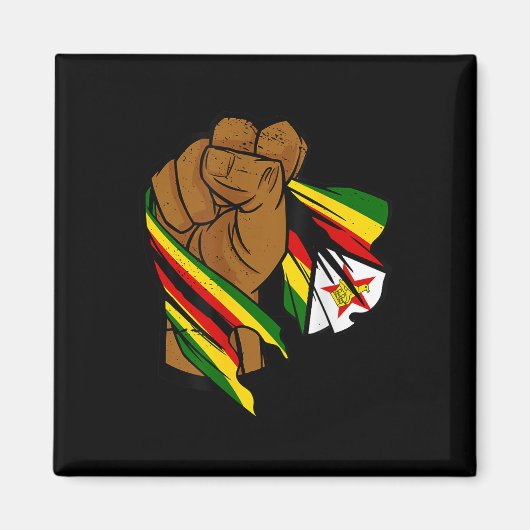 Aimant Drapeau zimbabwéen de la Fierté (Devant)